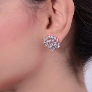 Silver Stone earring Tops Zne1005