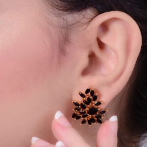 Black Golden Earring Tops Zne1009