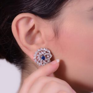 Blue Stone earring Tops Zne1005