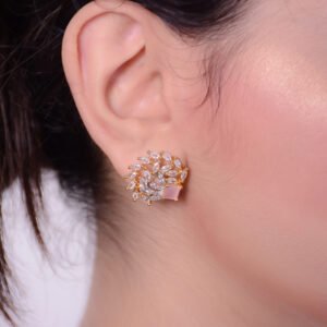Pink Stone earring Tops Zne1005