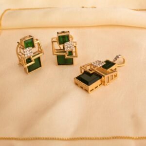 Pure Silver Set With Rhodium Plating