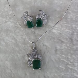 Pure Silver Set With Rhodium Plating