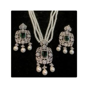 Pure Silver Set With Rhodium Plating