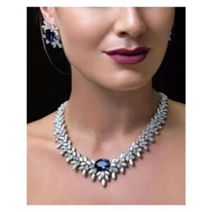 Pure Silver Set With Rhodium Plating