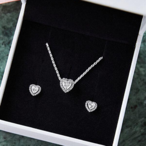 Pure Silver Set With Rhodium Plating
