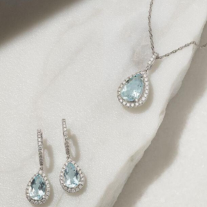 Pure Silver Set With Rhodium Plating