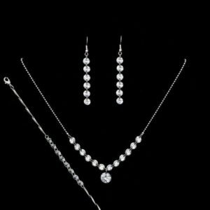 Pure Silver Set With Rhodium Plating