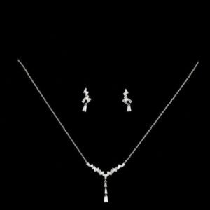 Pure Silver Set With Rhodium Plating