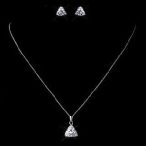Pure Silver Set With Rhodium Plating