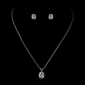 Pure Silver Set With Rhodium Plating