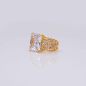 White Zircon Golden Rings Znr 1006