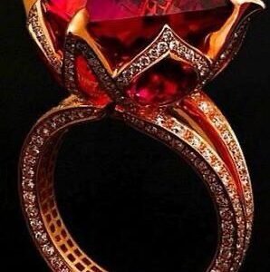 Dark Red Zircon Silver Rings