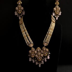 Golden & White pearl malla set