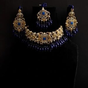Purple & Golden jewellery set