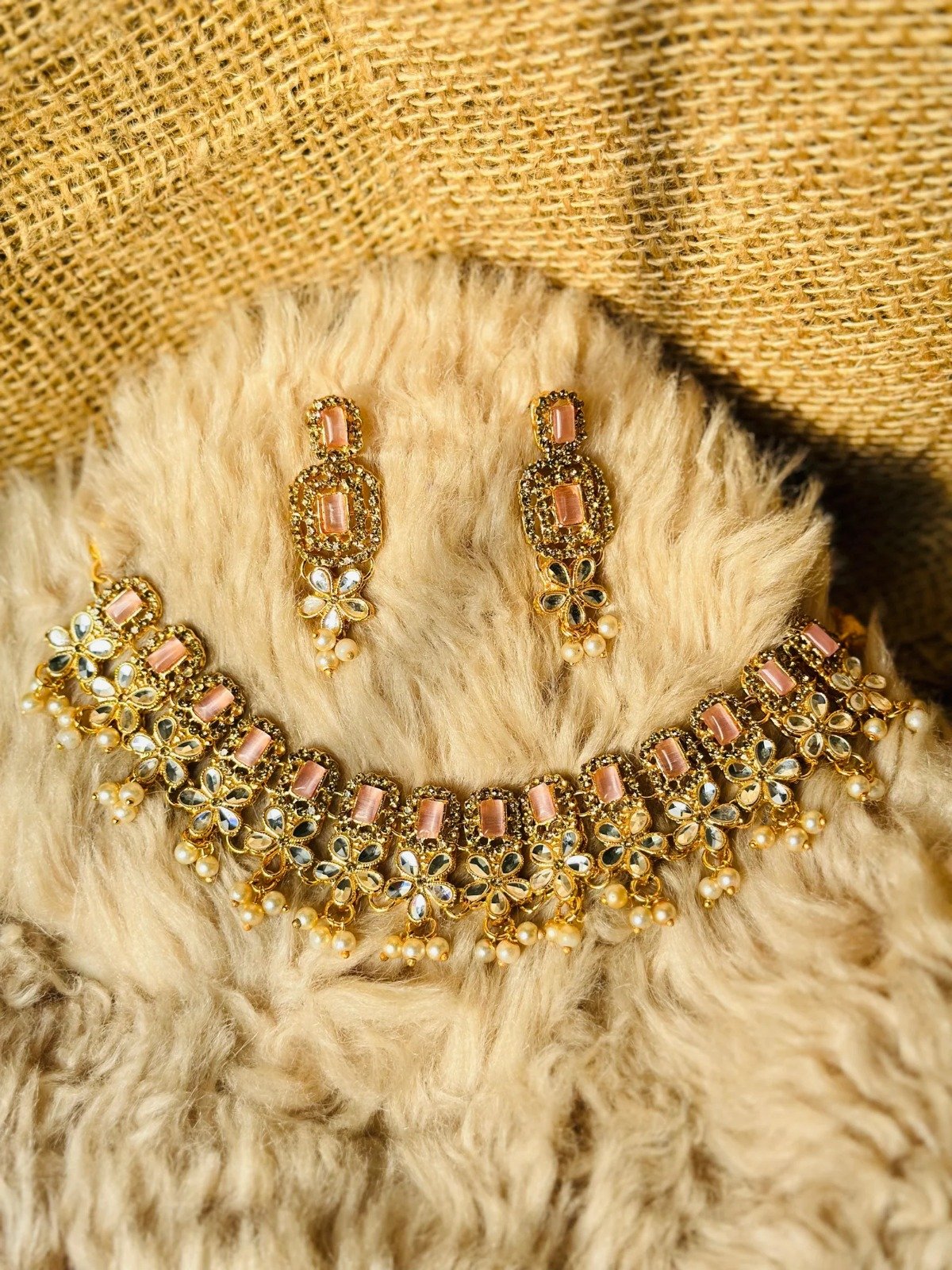 beautiful pink zircon necklace